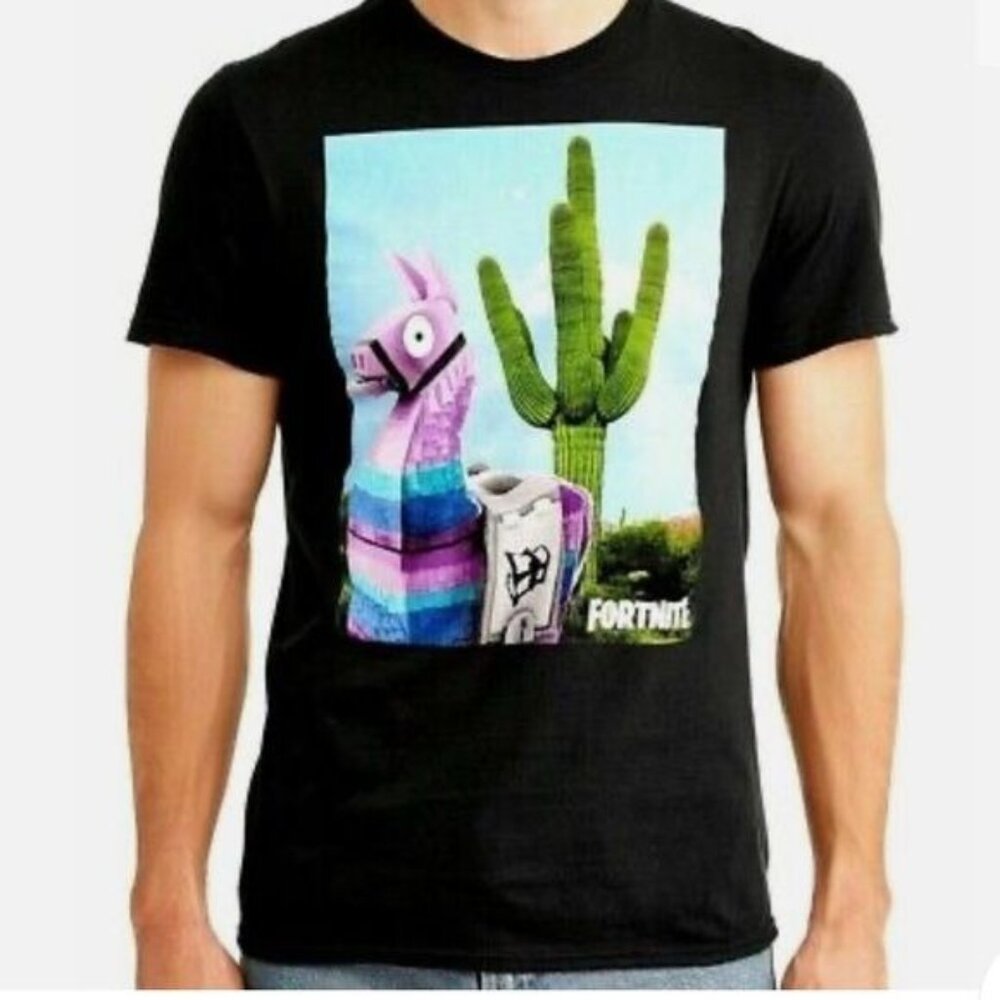 FORTNITE T-shirt Size 3XL Battle Royale LOOT LLAMA black with screen print